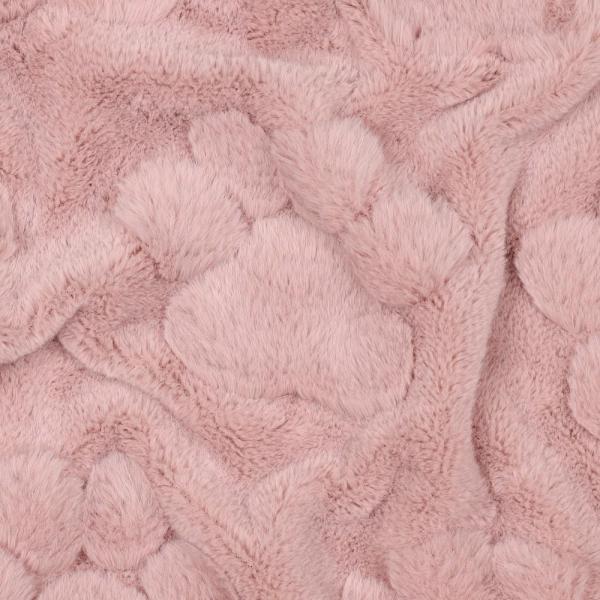 Wellnessfleece mit Tierpfoten Rosa